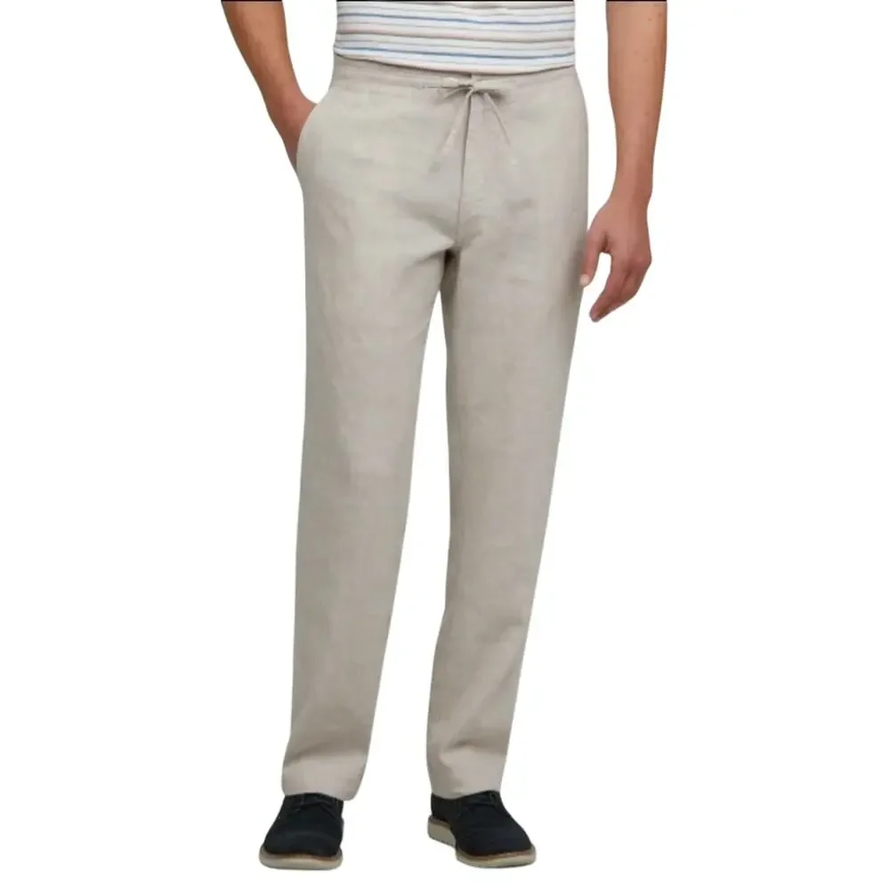 Jos. A. Bank Reserve (34W X 30L) Linen Tailored Straight Leg Beige Trouser Pants
